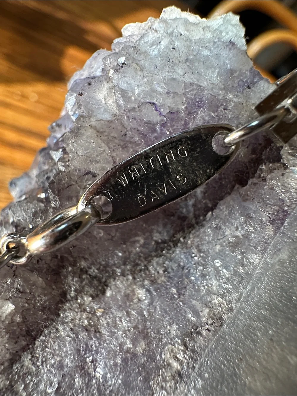 Whiting & Davis Silver Box-Link Necklace Vintage